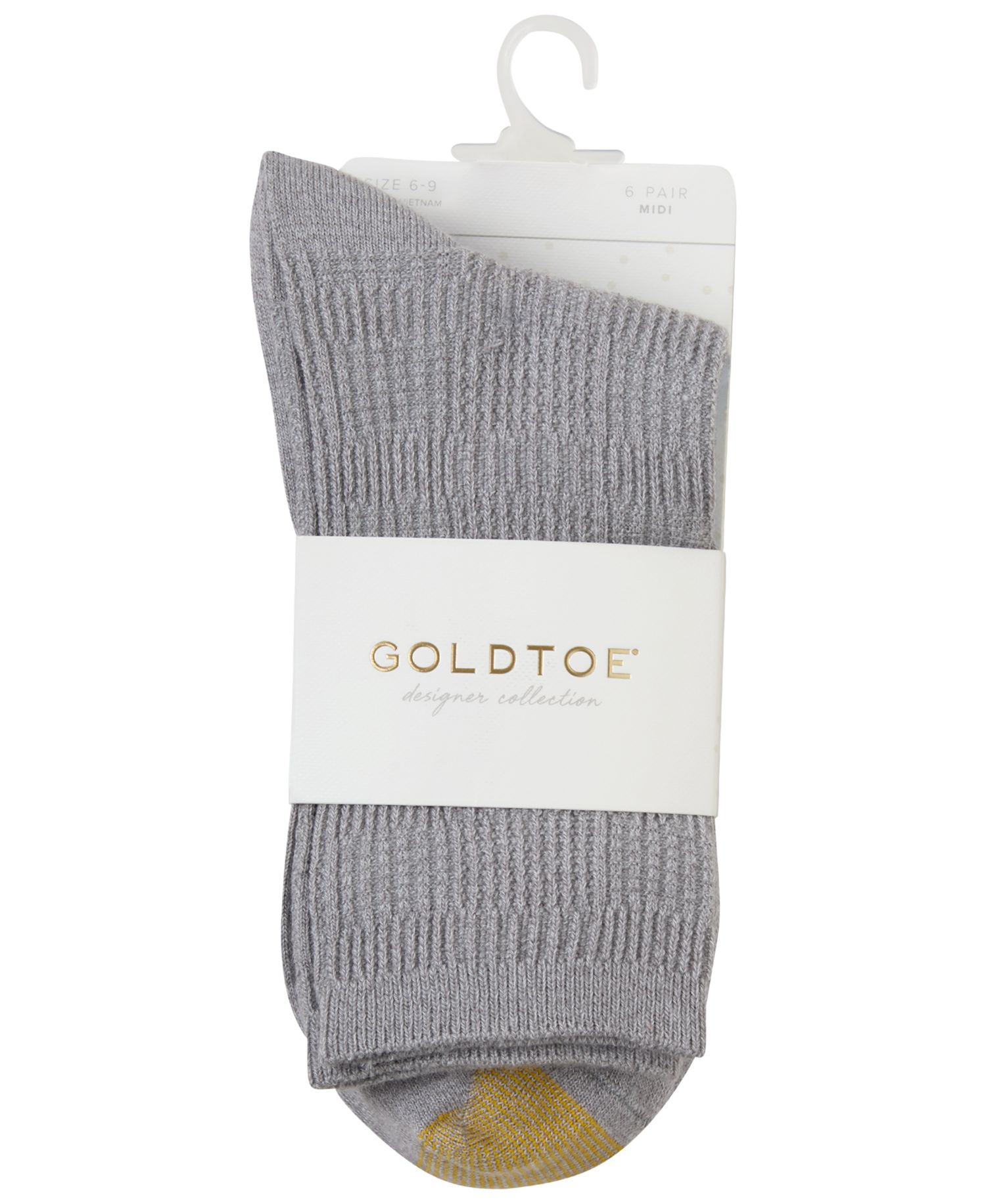 Women's Ribbed Mid-Calf Crew Socks, 6-Pack