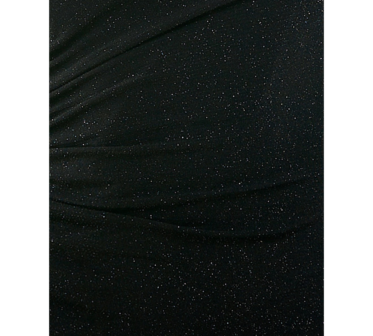 City Studios Juniors' One-Shoulder Glitter Cape-Sleeve Dress
