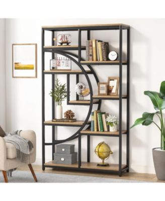 5-Tier Industrial Bookshelf with 9 Shelves