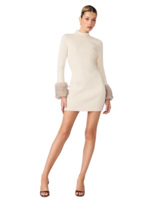 Riello Long-Sleeve Mock Neck Mini Dress