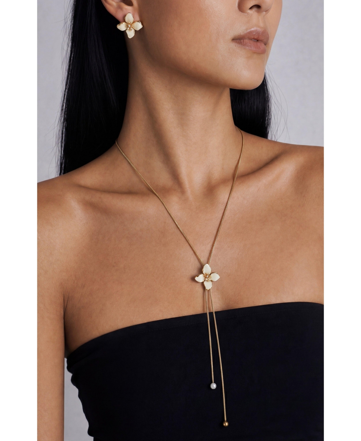 Retro Chic Iris Blossom Adjustable Necklace