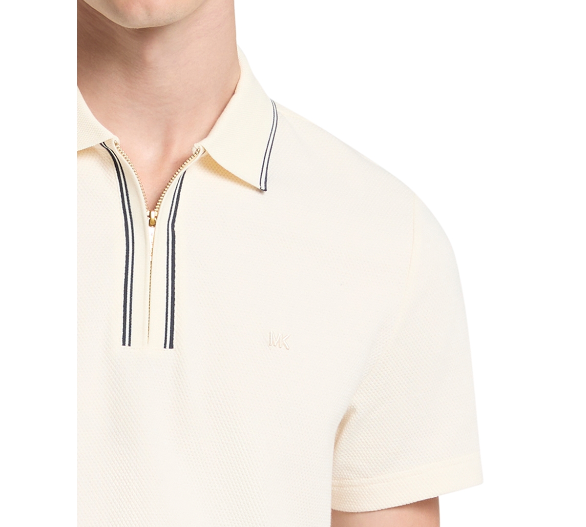 Michael Kors Men's Bubble Knit Tipped Regular-Fit Polo Shirt