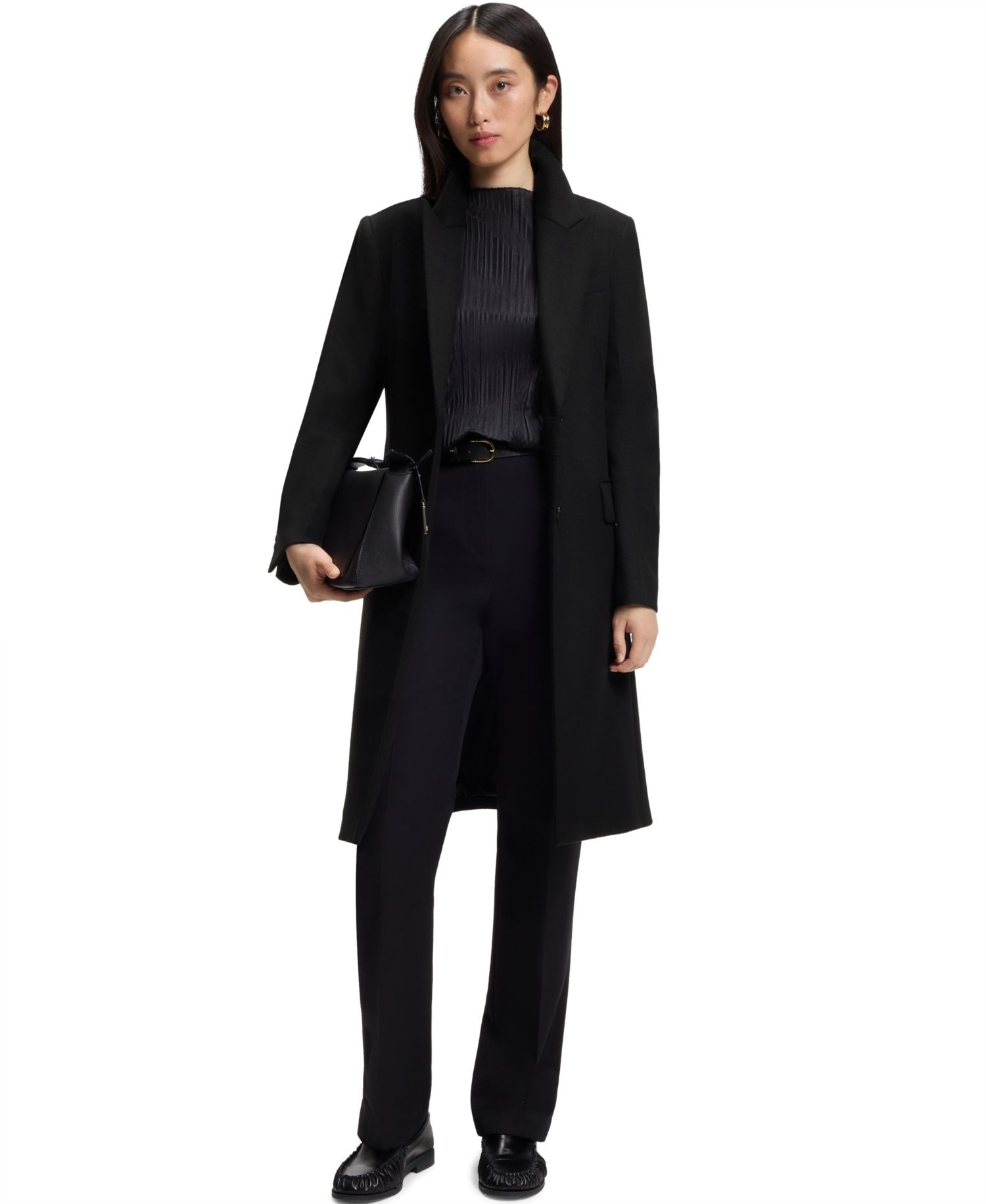 BOSS by Women's Classin1 Peaked-Lapel Single-Breasted Formal Coat
