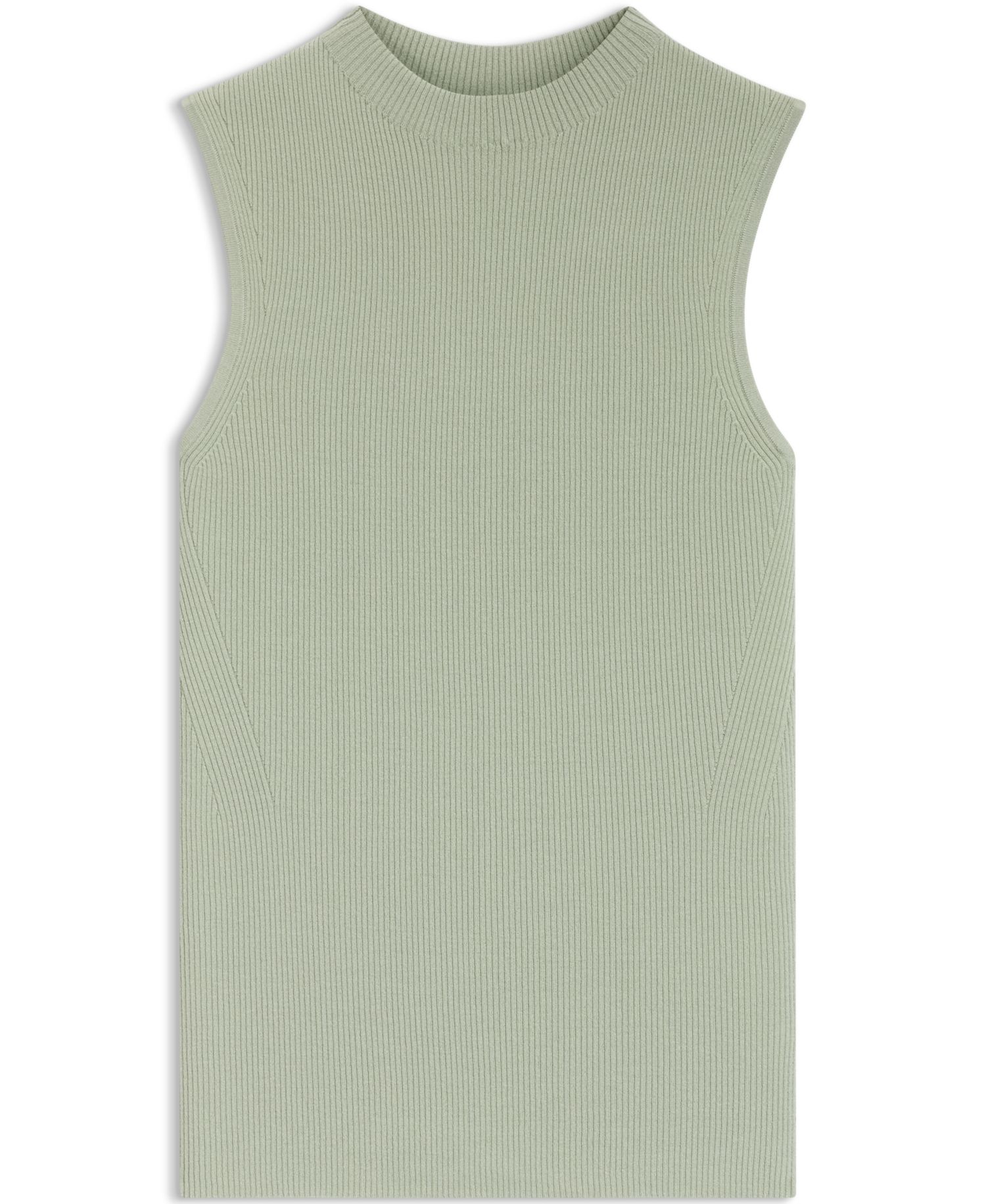 BOSS by Women's Feskies Ribbed-Knit Mock-Neck Sleeveless Top