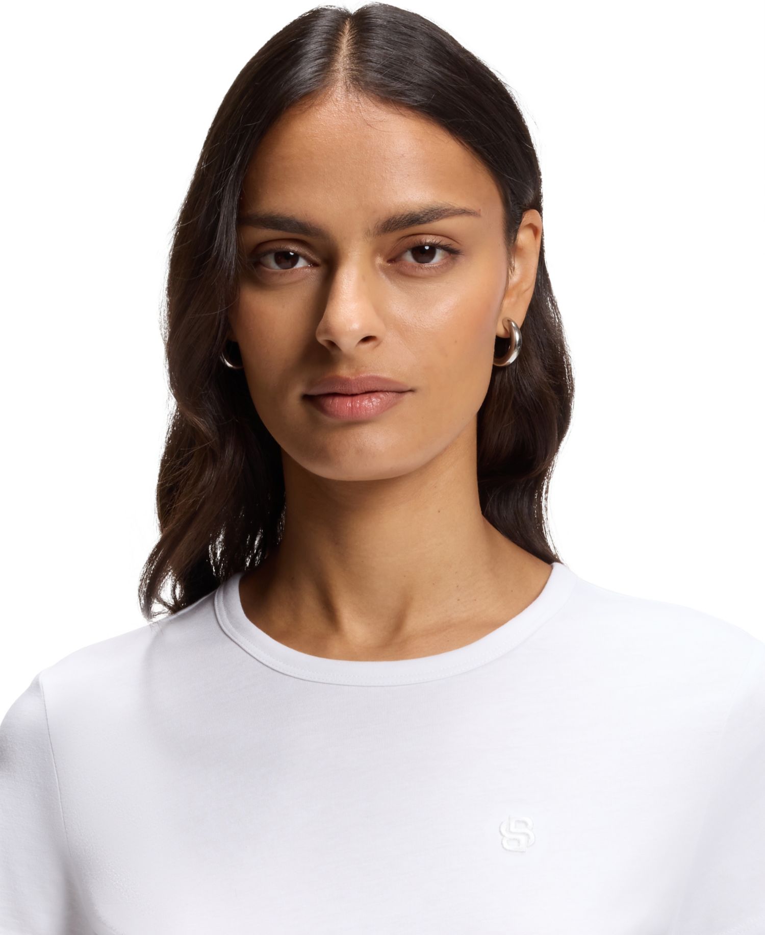 BOSS by Women's Evyta Slim-Fit Embroidered Logo T-Shirt