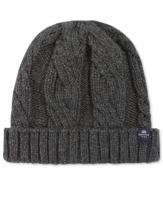 Nautica - Men's Cuffed Cable-Knit Beanie