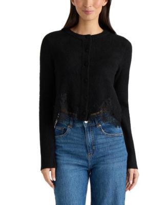 Women's Lace-Detail Long-Sleeve Cardigan