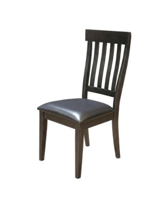 Finish Side Chairs with Upholstered Faux Leather Seats
