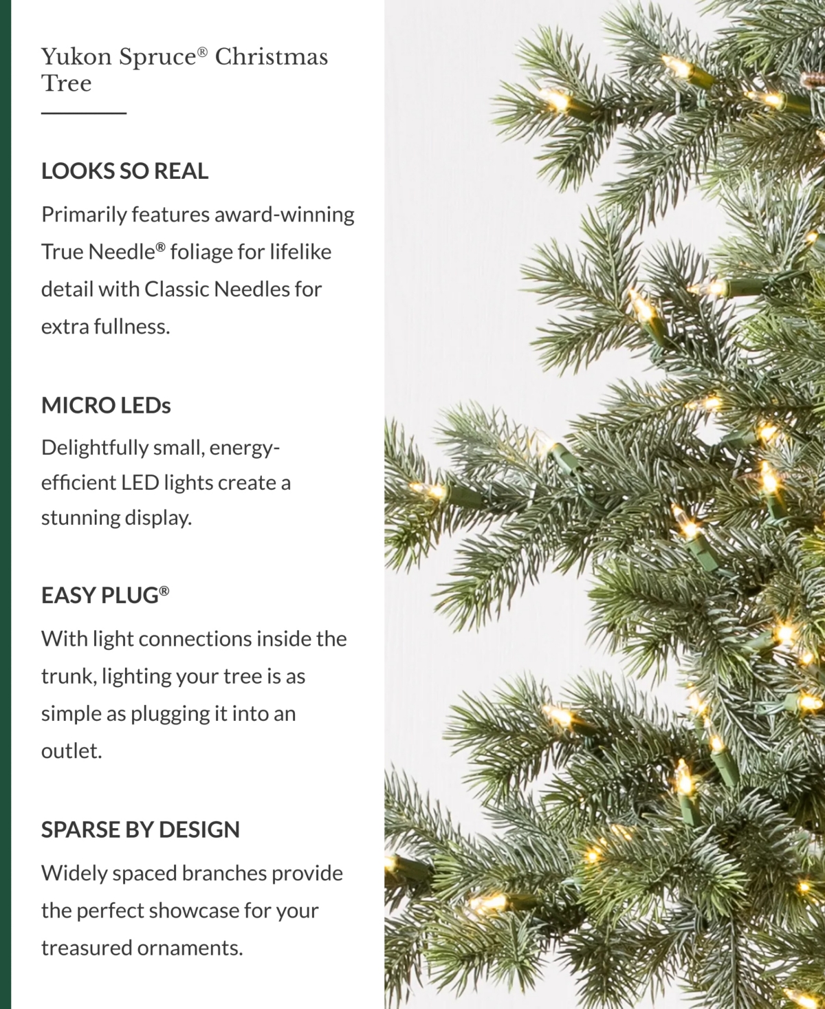 Balsam Hill Yukon Spruce Slender 7.5' Tree