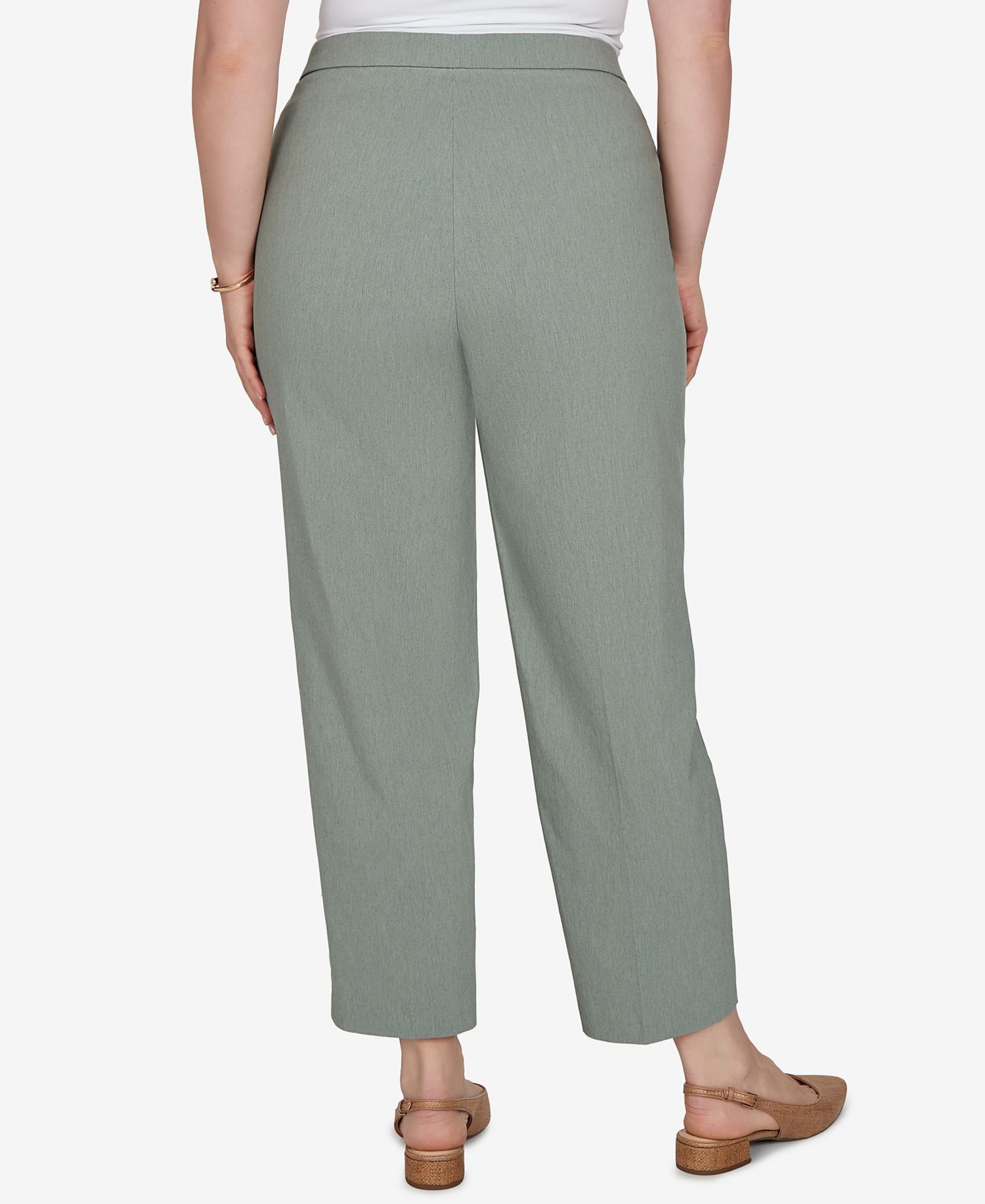 Women's Plus Size Pull-On Mid-Rise Cropped & Ankle Pants
