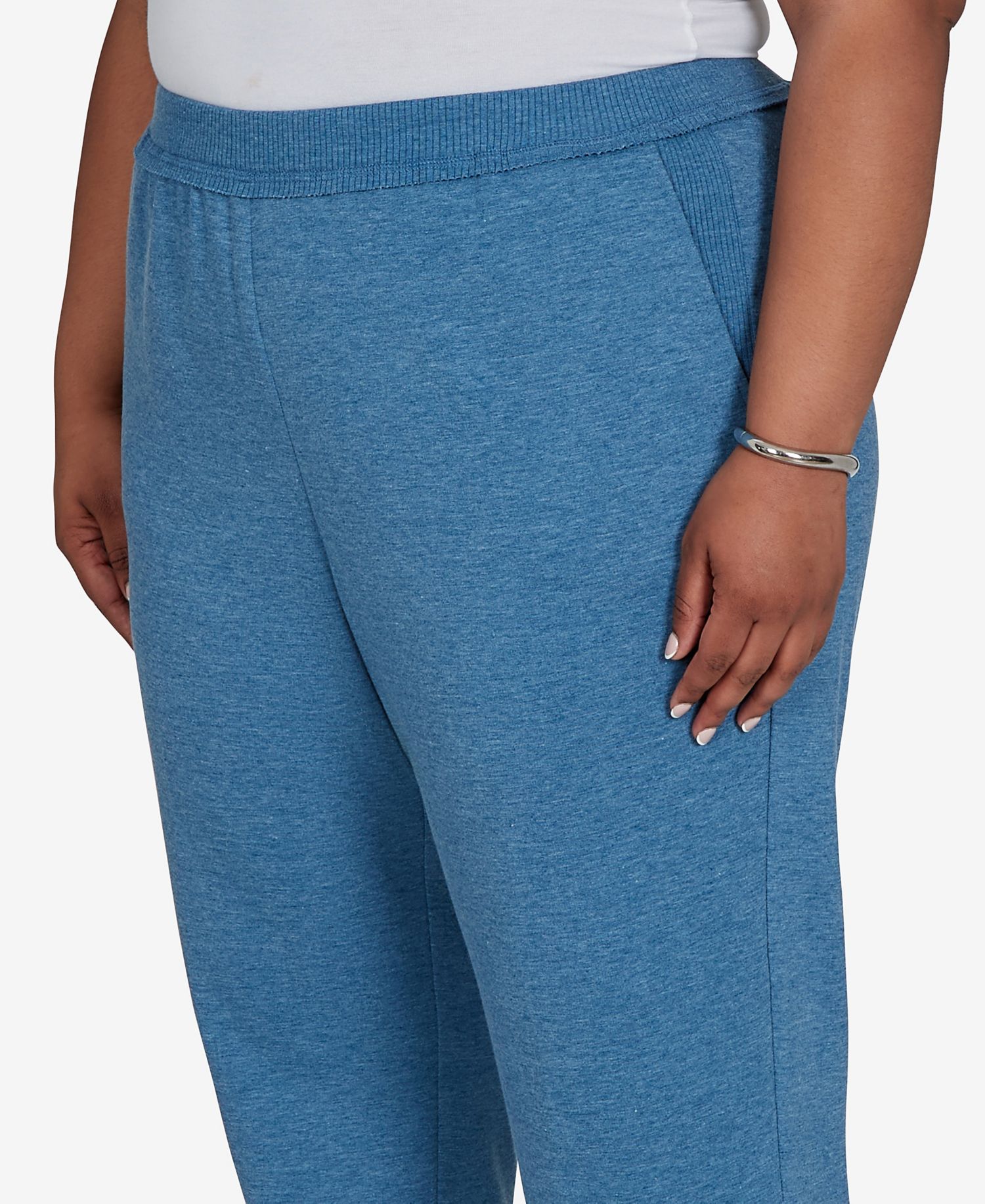 Plus Size Pull-On Straight Leg Denim Pants