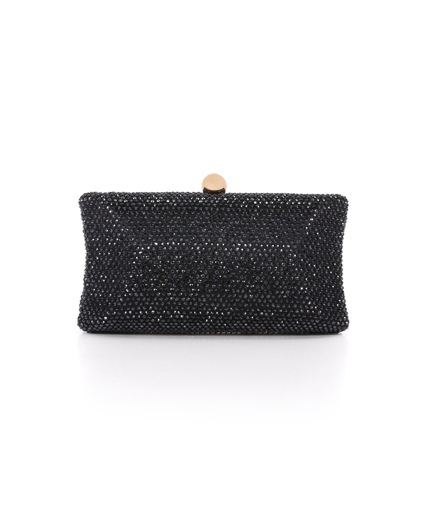 Женские клатчи Jewel Badgley Mischka Nia Fully Crystal Beveled Minaudiere, цвет: Чёрный — фото 3