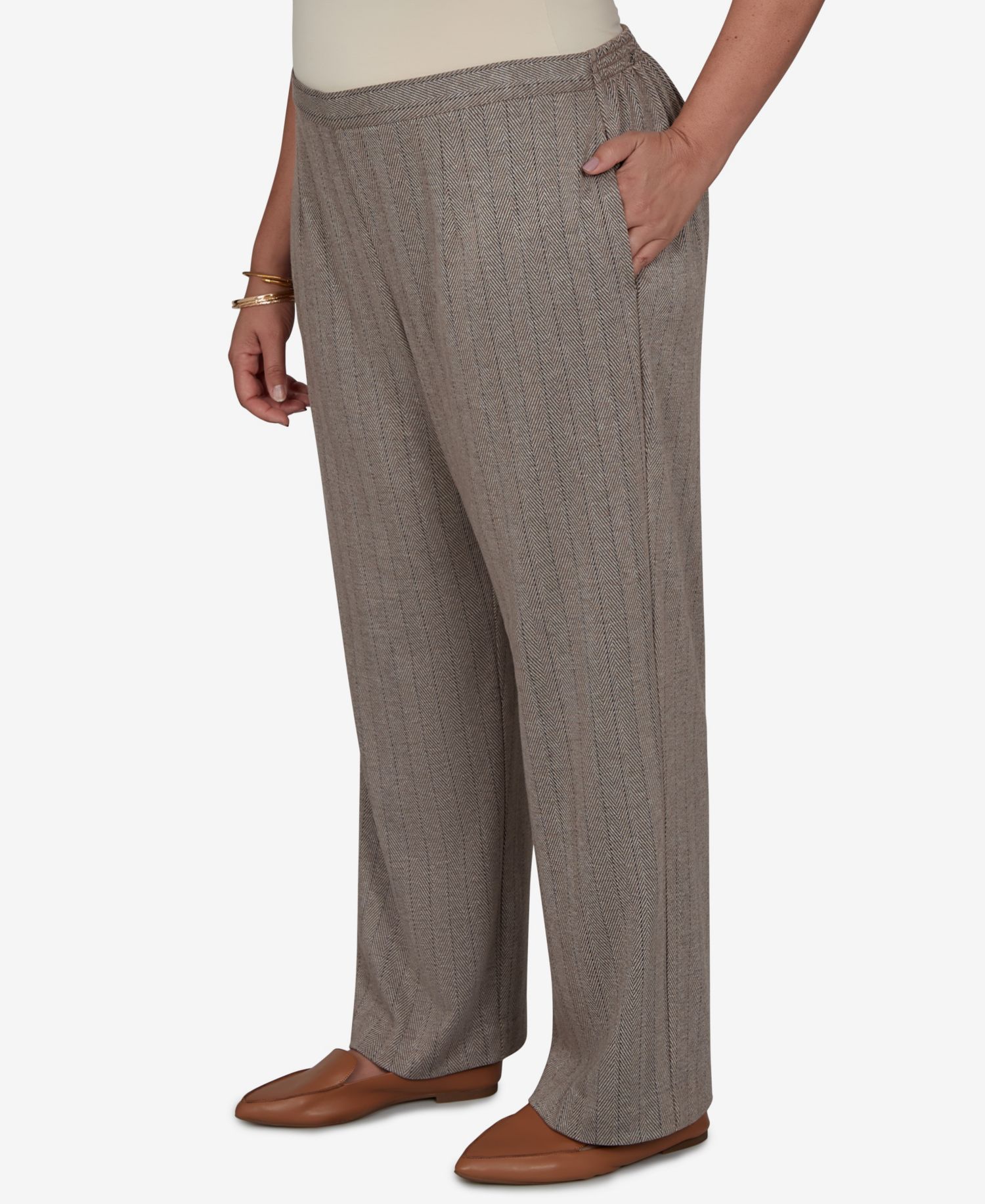 Plus Size Pull-On Dress Pants