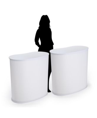 2 Pack Portable Tradeshow Podium Table Display Exhibition Counter Stand with Carrying Bag