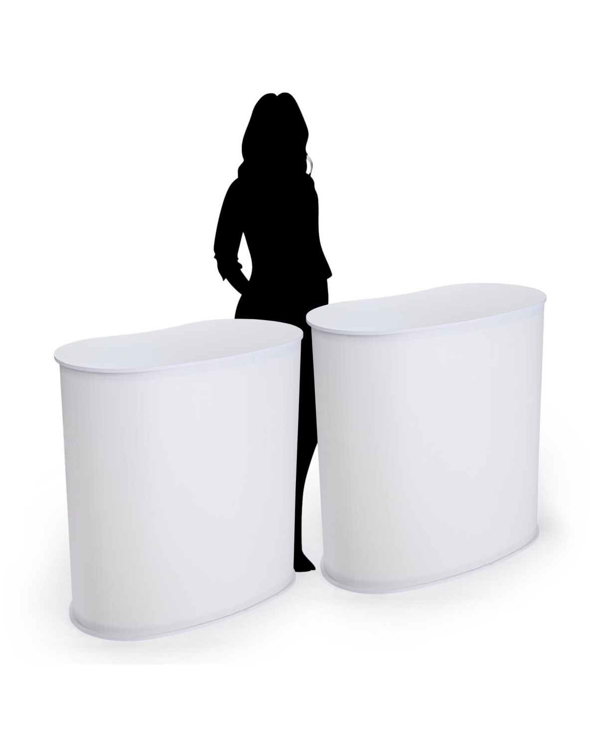 Yescom 2 Pack Portable Tradeshow Podium Table Display Exhibition Counter Stand with Carrying Bag - Natrual