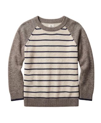Little and Big Boys' XS - XL Organic Long Sleeve Raglan Sweater