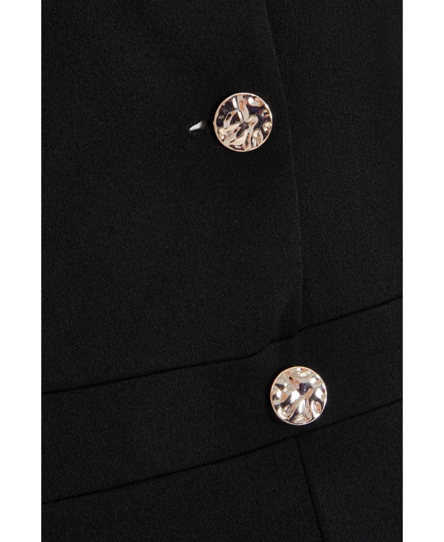 Женский комбинезон QUIZ Scuba Crepe Button Front Jumpsuit - Black, цвет: Чёрный — фото 6