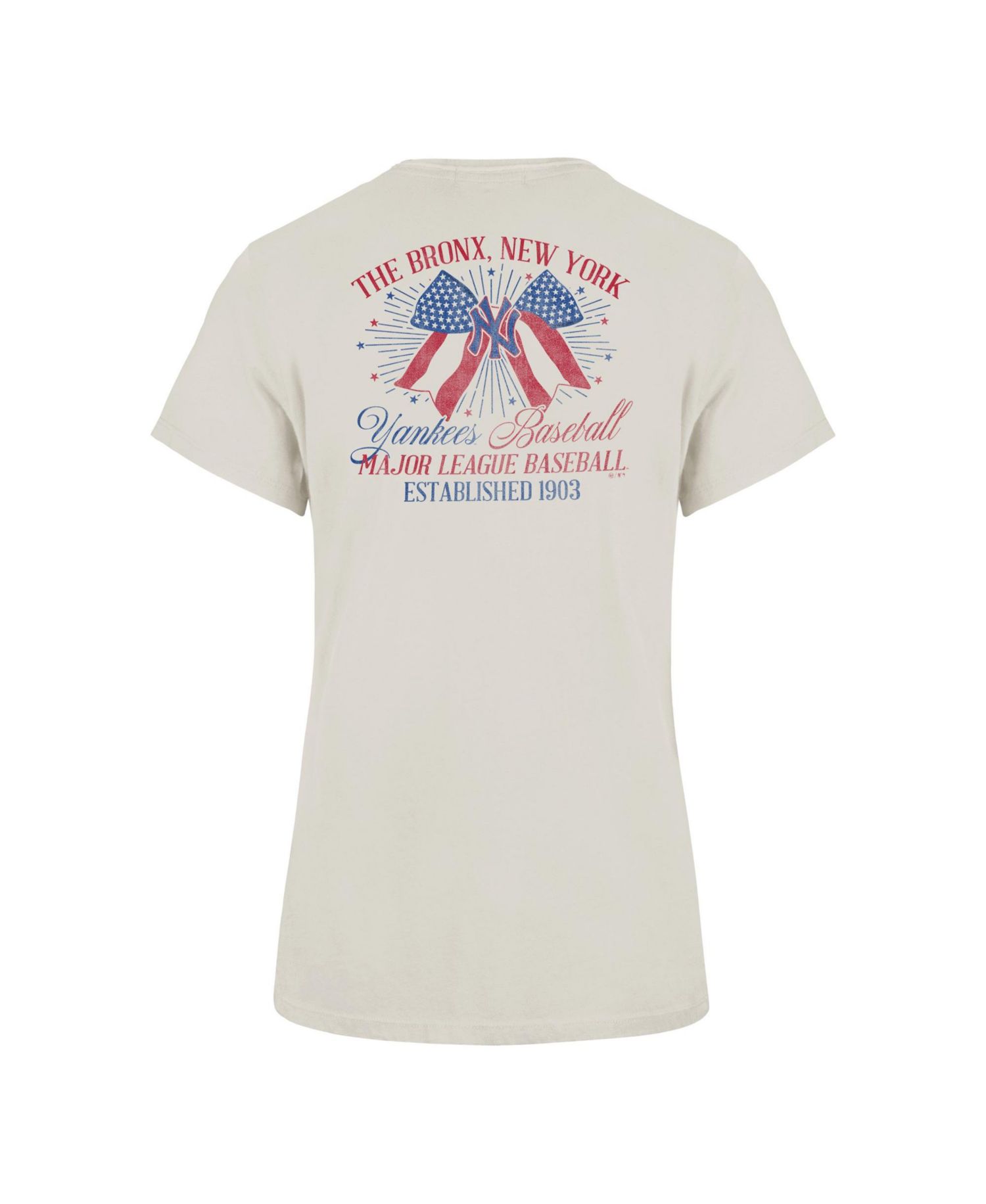 Women's New York Yankees Bow Burst Frankie Screen-Printed Graphic T-Shirt