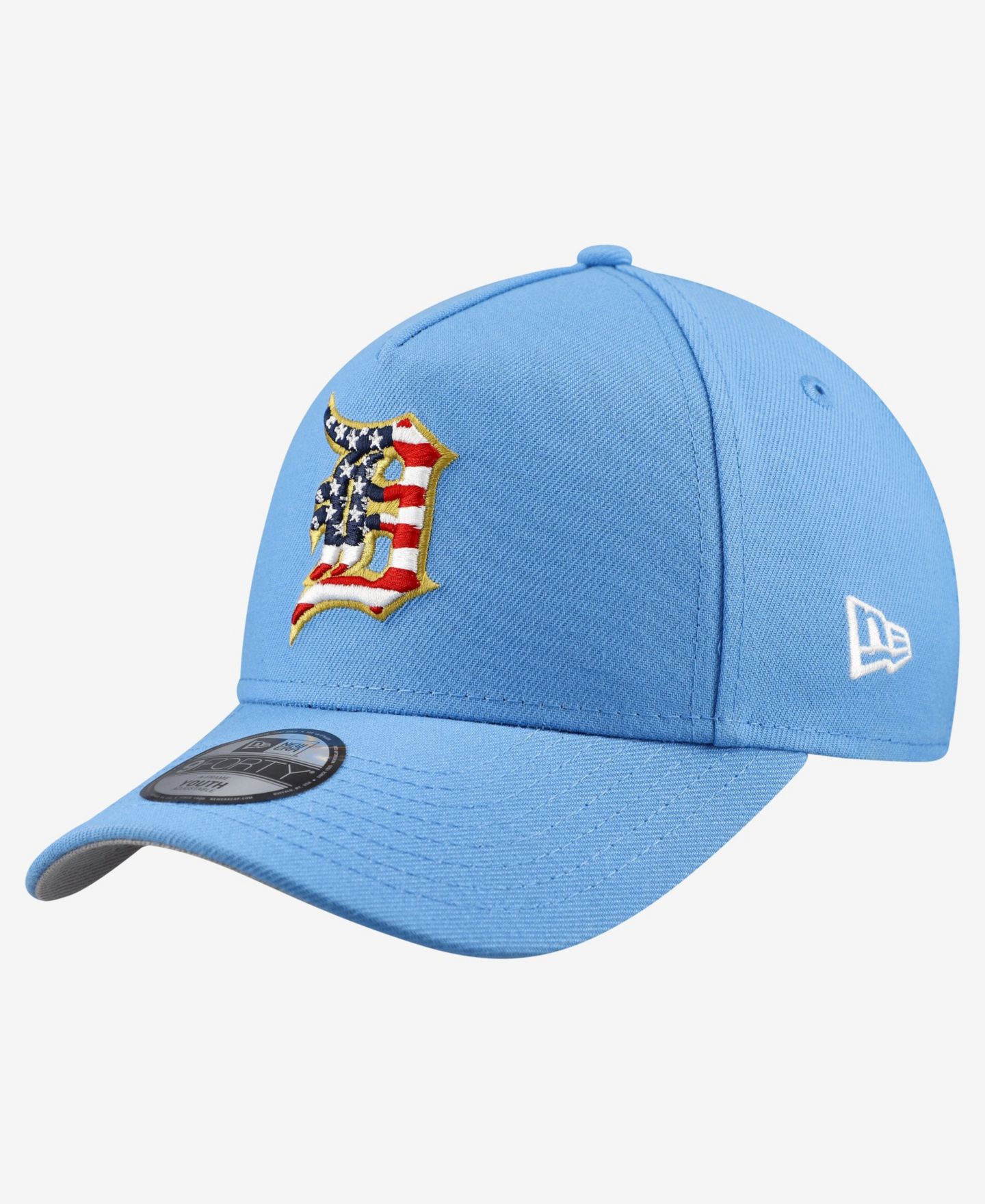 Детская кепка New Era Light Blue Detroit Tigers Celebrate America's 250th 9FORTY A-Frame Adjustable Hat — фото 3