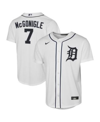 Big Boys and Girls Kevin McGonigle White Detroit Tigers Home Replica Jersey