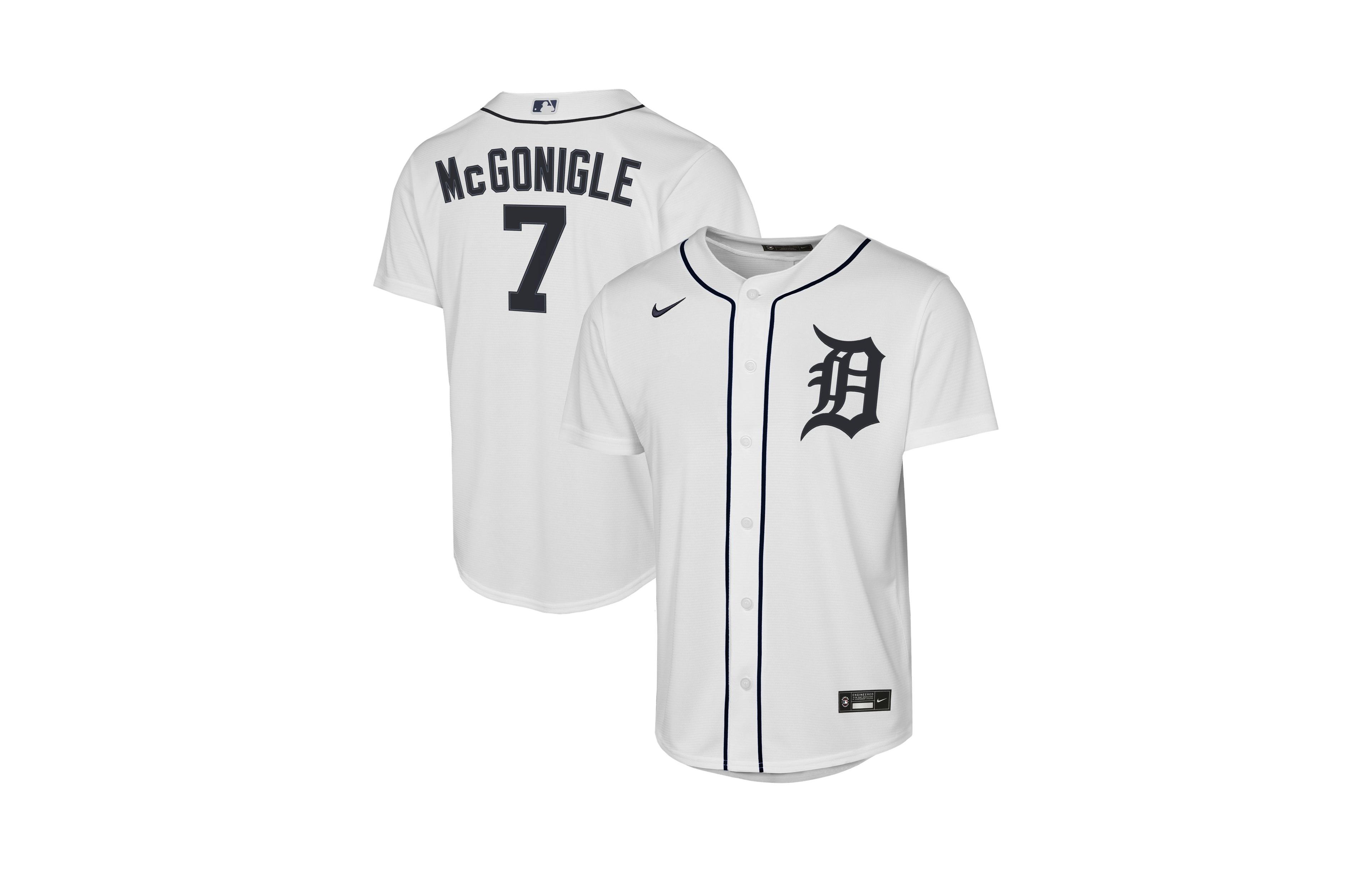 Nike Big Boys and Girls Kevin McGonigle White Detroit Tigers Home Replica Jersey