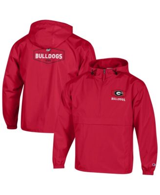 Men's Red Georgia Bulldogs Delay Packable Half-Zip Jacket