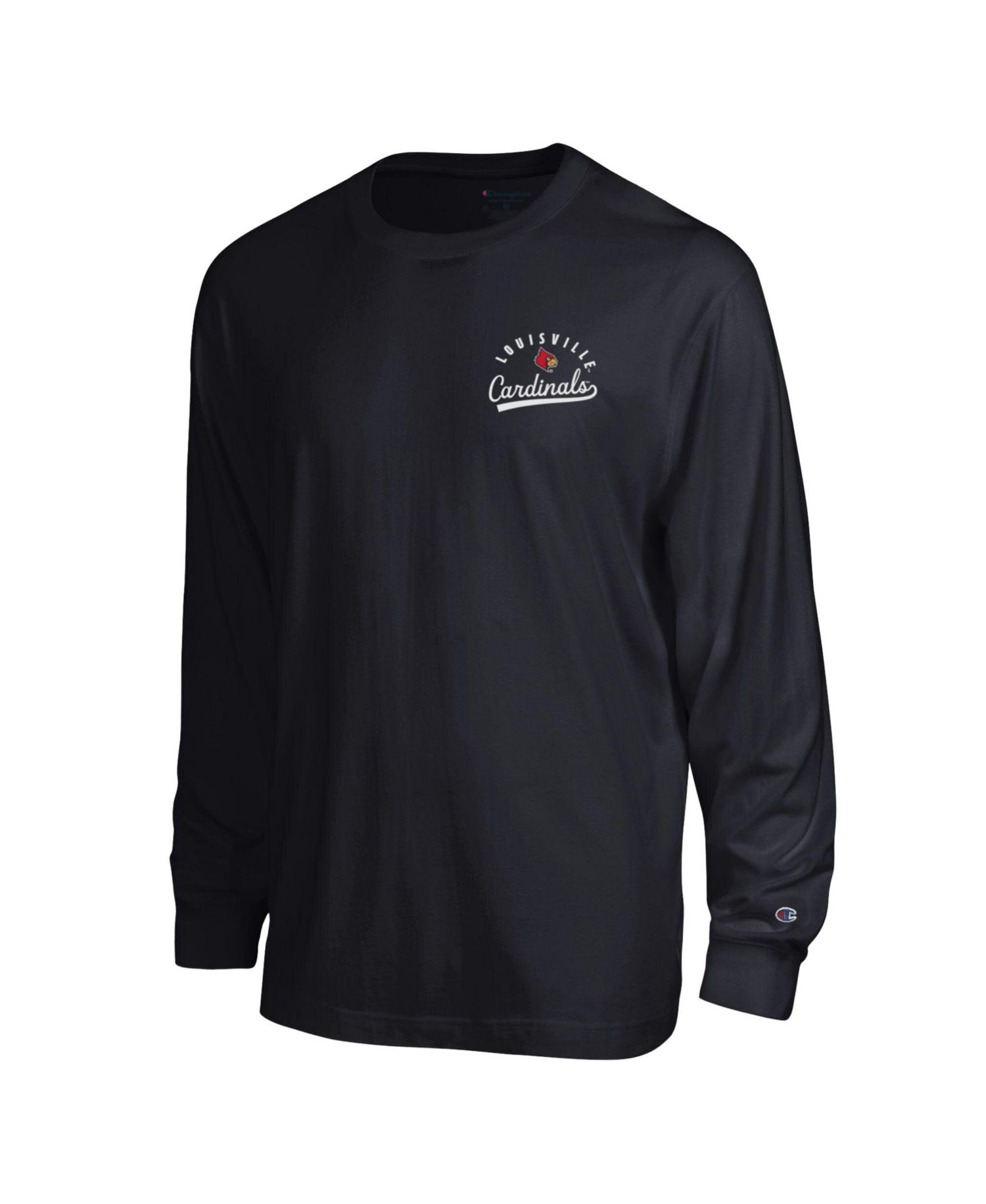 Men's Louisville Cardinals Laminated All-Star Long-Sleeve Screen-Print Graphic Relaxed-Fit T-Shirt