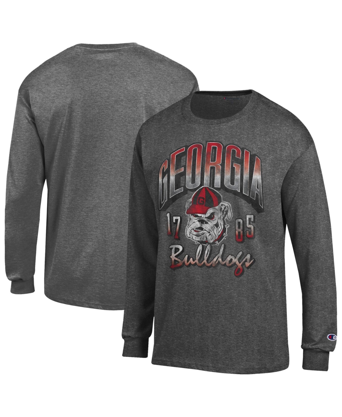 Champion Men's Georgia Bulldogs Long-Sleeve Crewneck T-Shirt