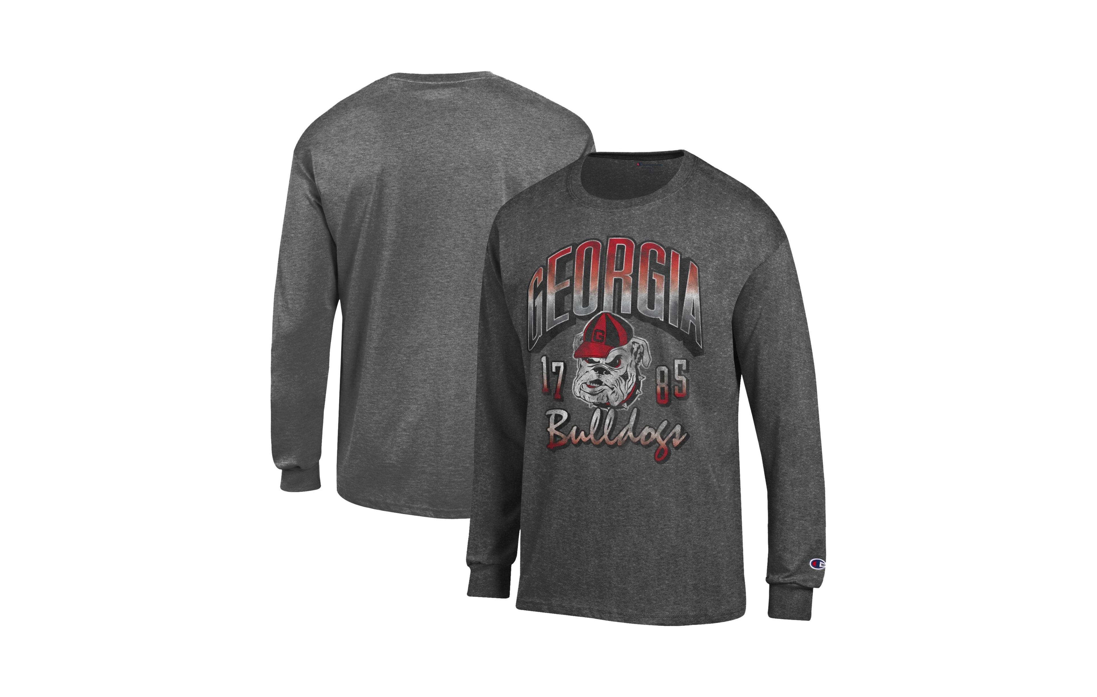 Champion Men's Georgia Bulldogs Long-Sleeve Crewneck T-Shirt