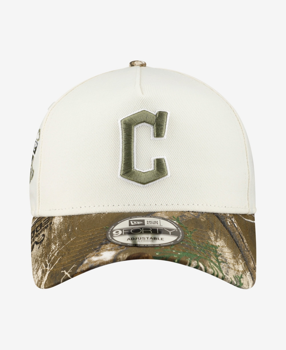 New Era Men's Khaki/Realtree Camo Cleveland Guardians 9FORTY A-Frame Adjustable Hat