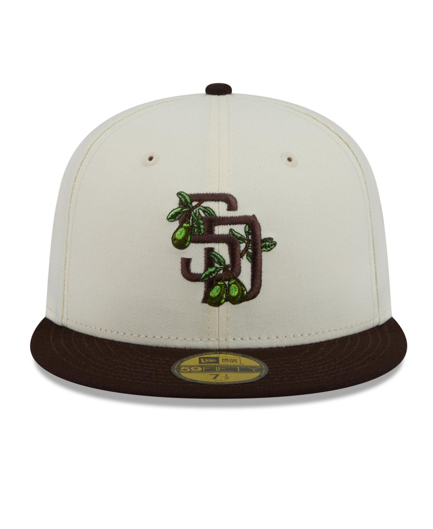 Men's White/Brown San Diego Padres Blossom 59FIFTY Fitted Hat