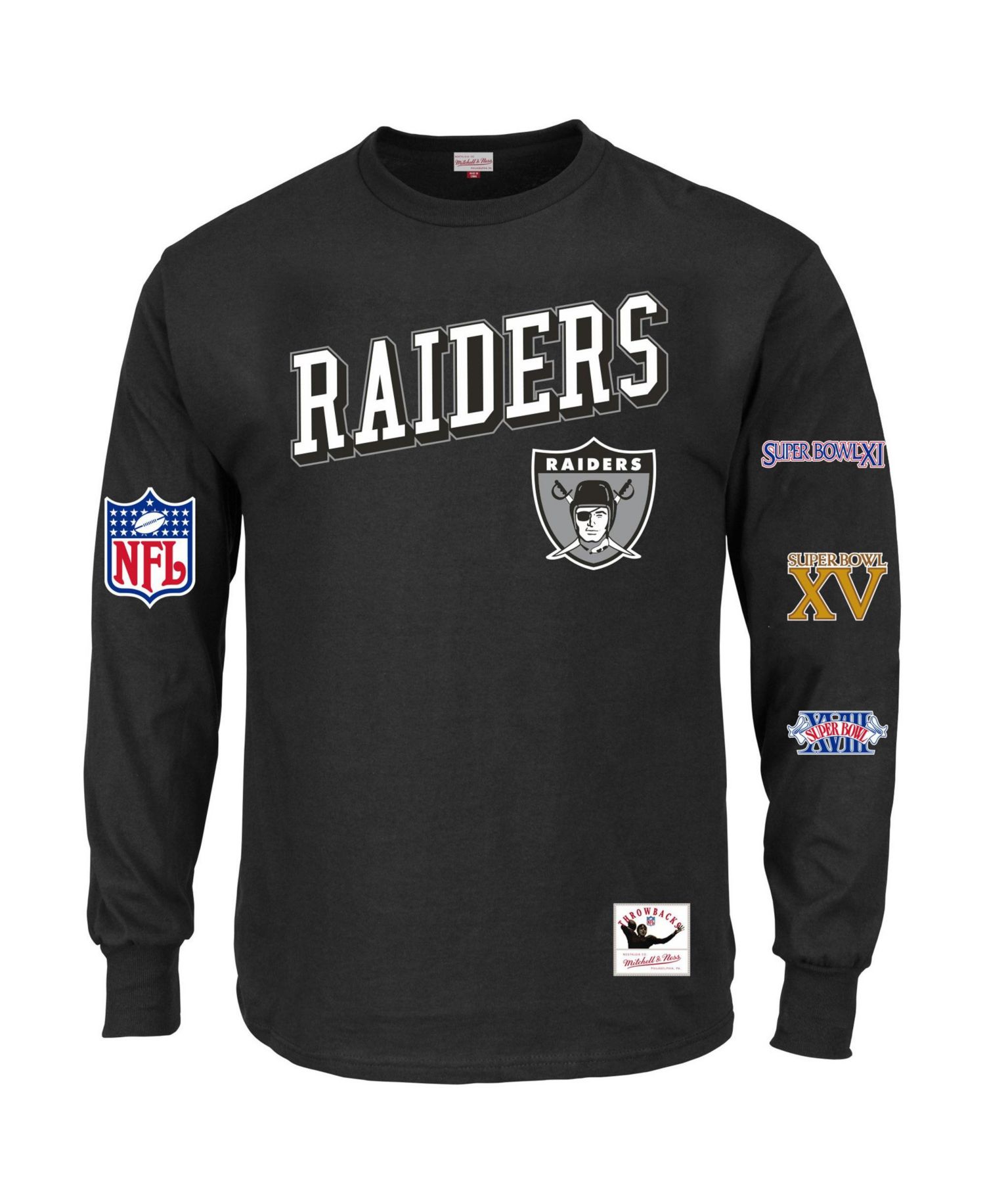 Men's Black Las Vegas Raiders Big & Tall Training Camp Long Sleeve T-Shirt
