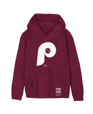 Big Boys and Girls Burgundy Philadelphia Phillies Retro Logo Hoodie