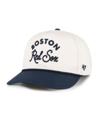 Men's Natural/Navy Boston Red Sox Rope Script Hitch Adjustable Hat