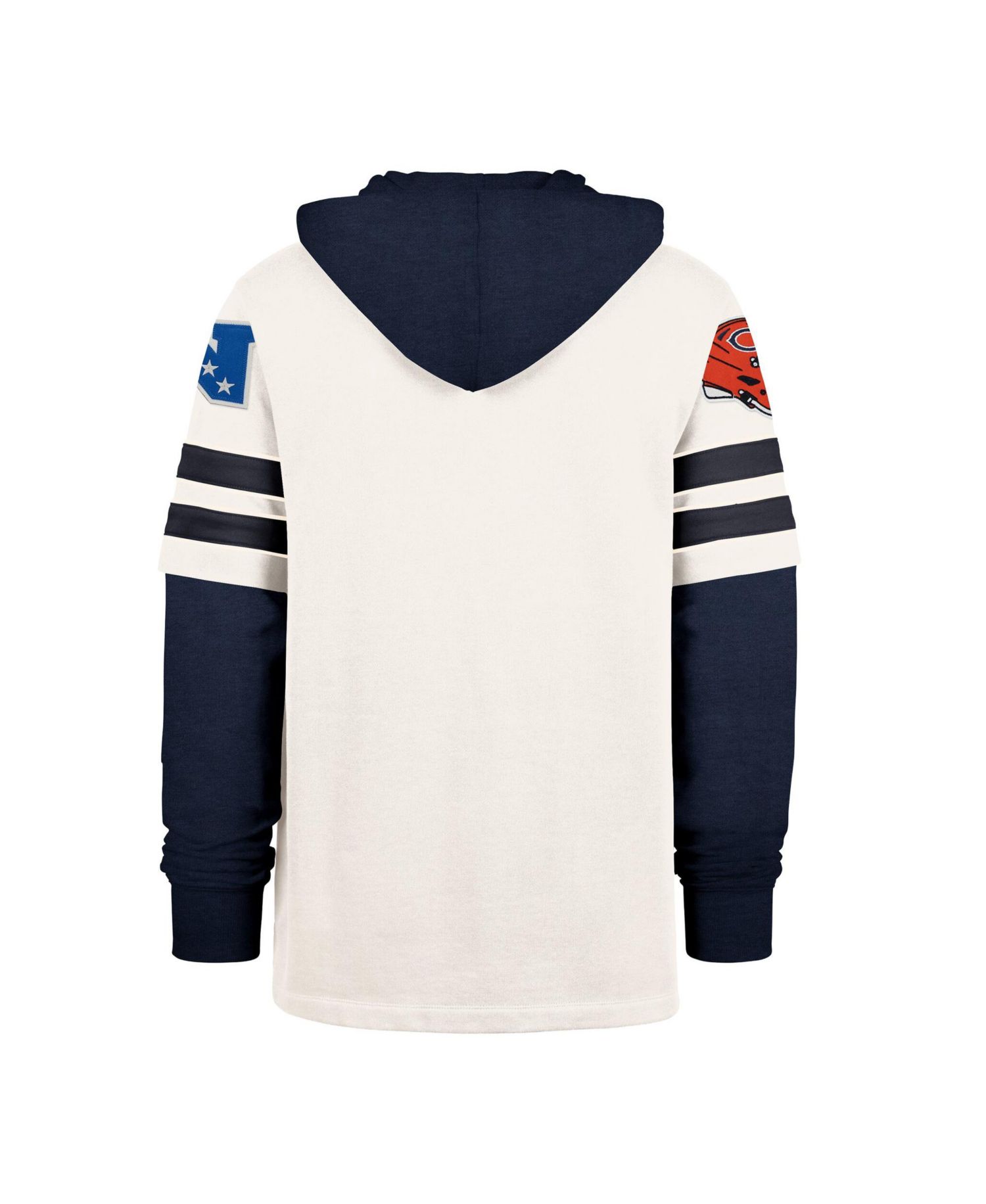 Men's Cream Chicago Bears Split Zone Cornerback Duo Lacer Hoodie