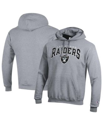 Men's Las Vegas Raiders Powerblend Arch over Logo Screen Print Graphics Fleece Lining Classic Fit Hoodie