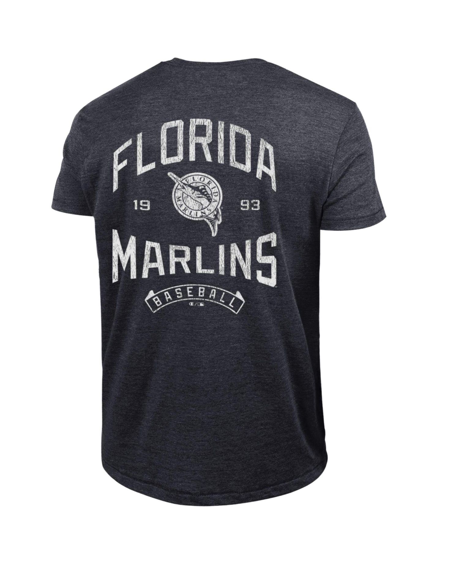 Men's Miami Marlins Vintage Tri-Blend Classic-Fit Graphic T-Shirt