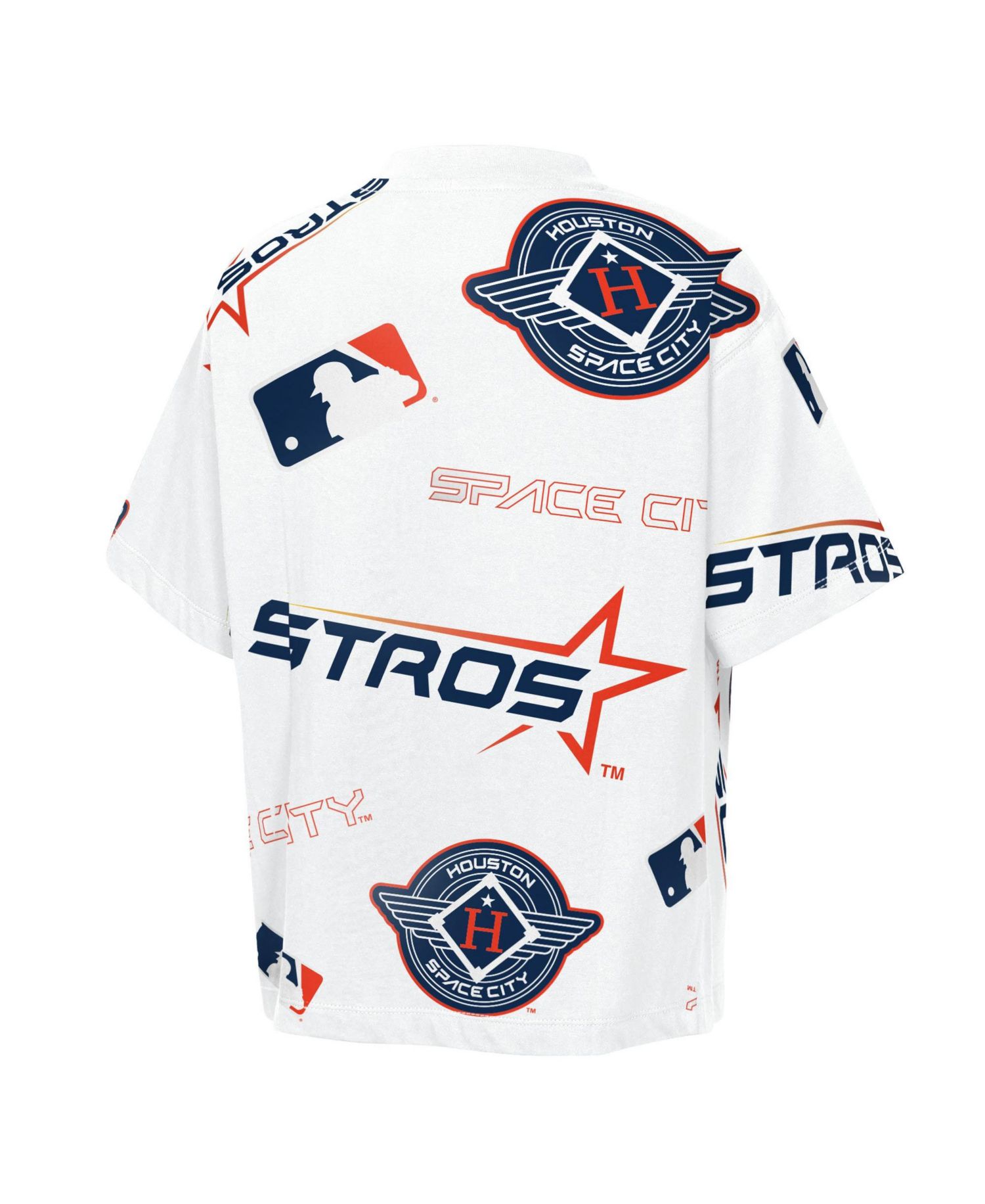 Big Boys and Girls White Houston Astros Circus Catch T-Shirt