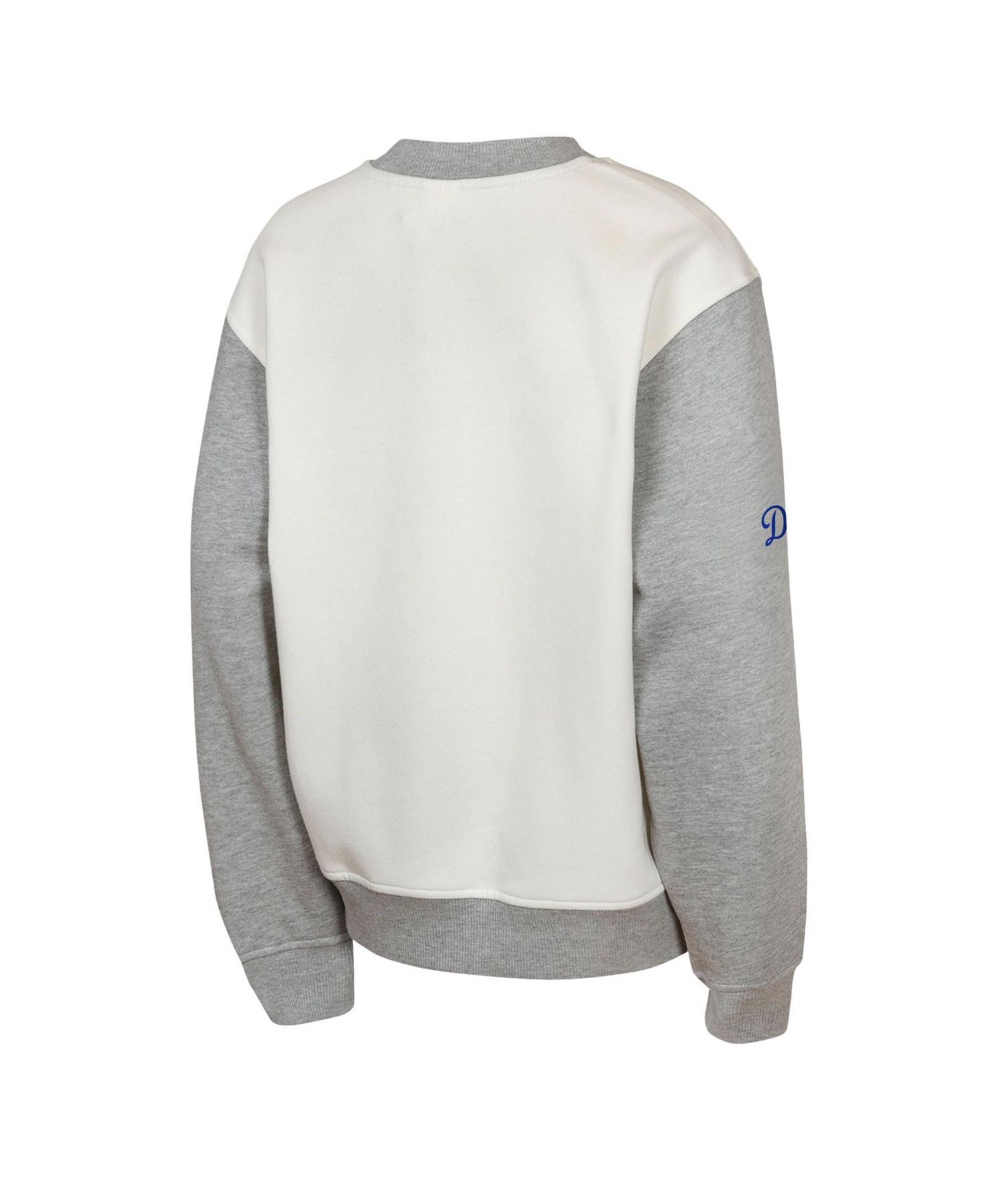 Детская толстовка Outerstuff Cream/Gray Los Angeles Dodgers Big League Power Hit Fleece — фото 2