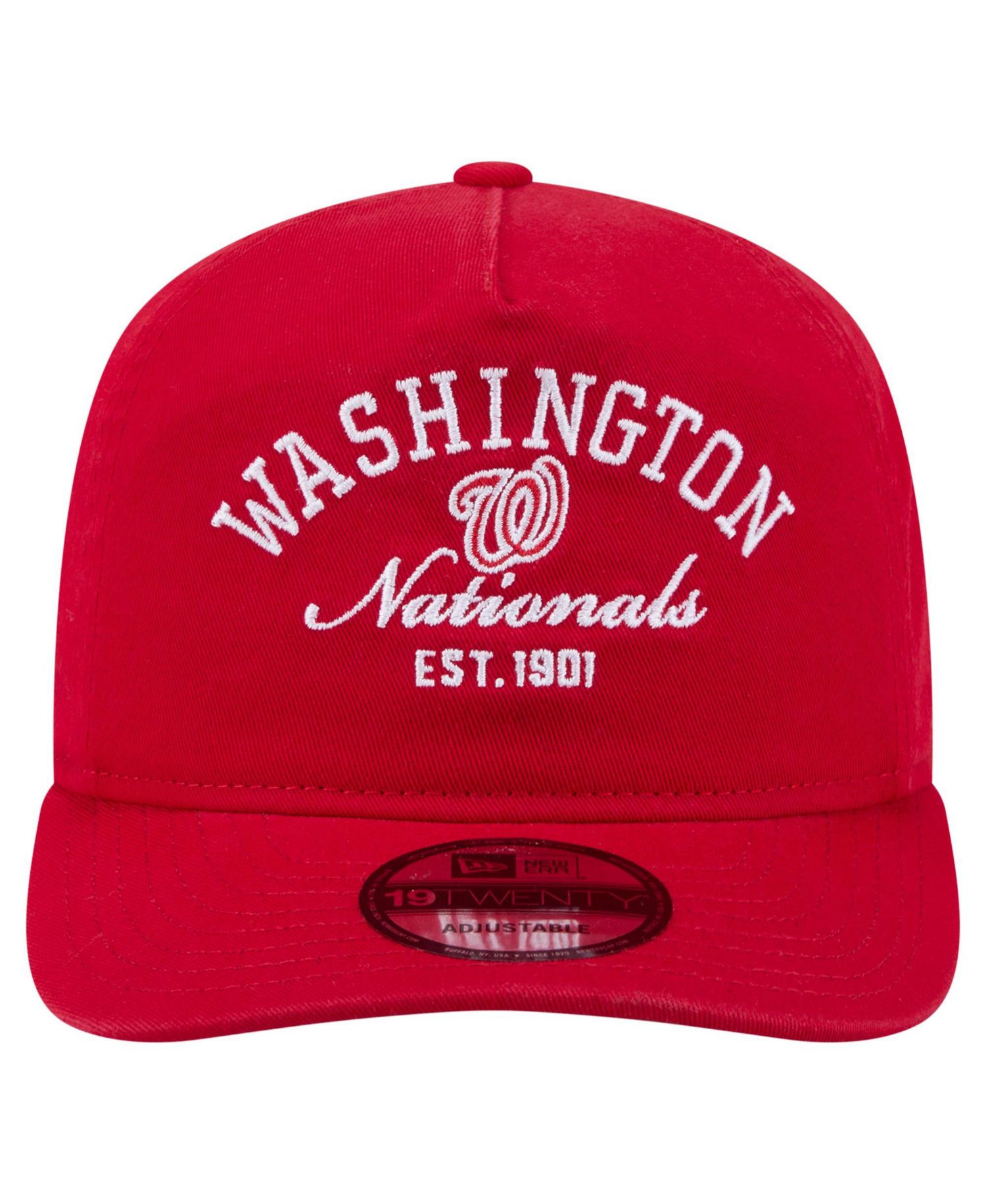 Men's Red Washington Nationals Stacked 19TWENTY Adjustable Hat