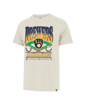 Men's Milwaukee Brewers Straight Shot Two Franklin Graphic Regular-Fit Crewneck T-Shirt