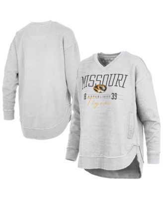 Women's Missouri Tigers Marcus East Hall Poncho V-Neck Screen-Print Graphics Sweatshirt