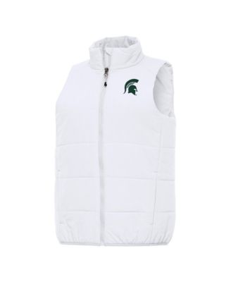 Women's White Michigan State Spartans Experience Full-Zip Vest