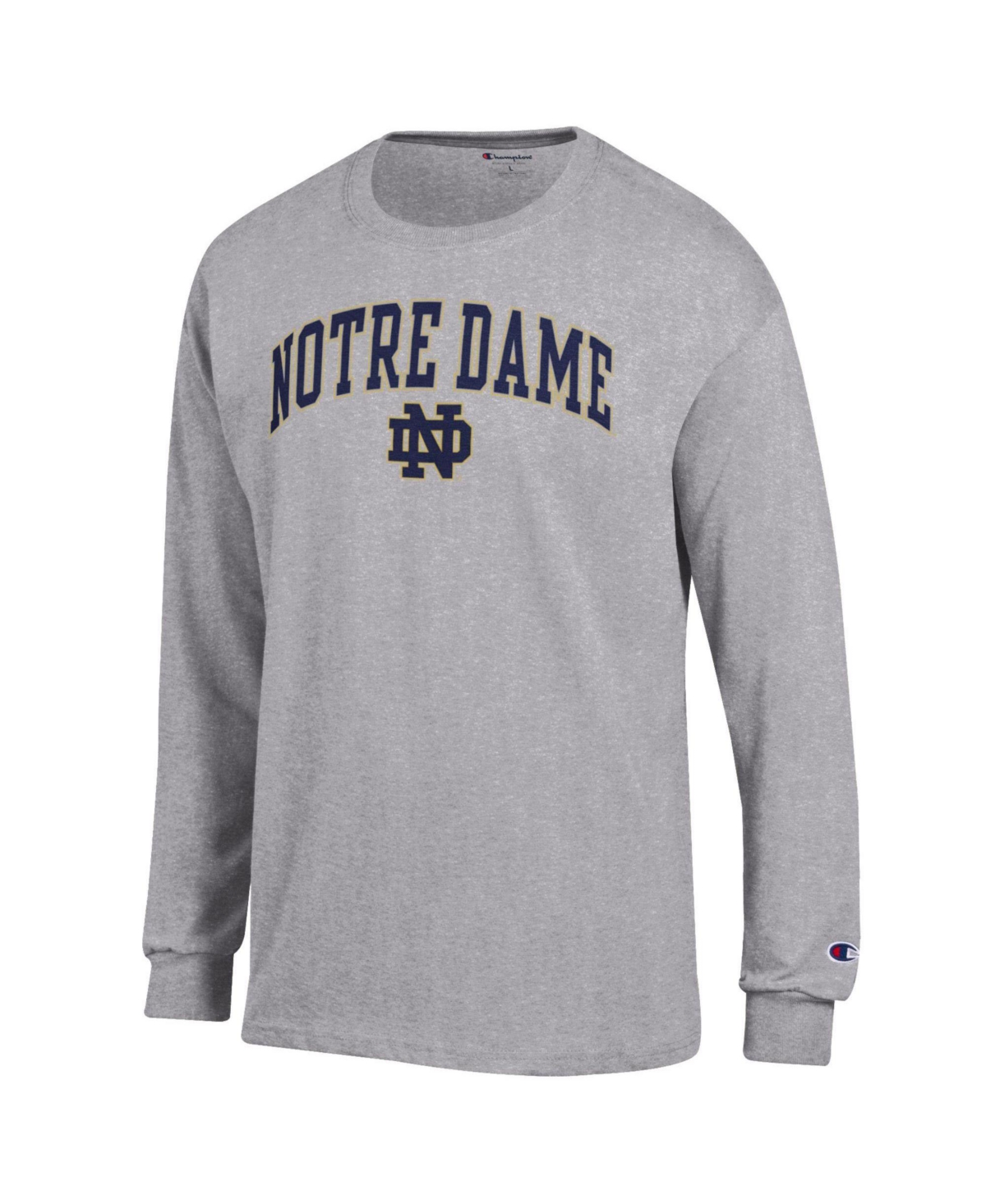 Champion Men's Notre Dame Fighting Irish Arch Over Logo Long-Sleeve Crewneck T-Shirt