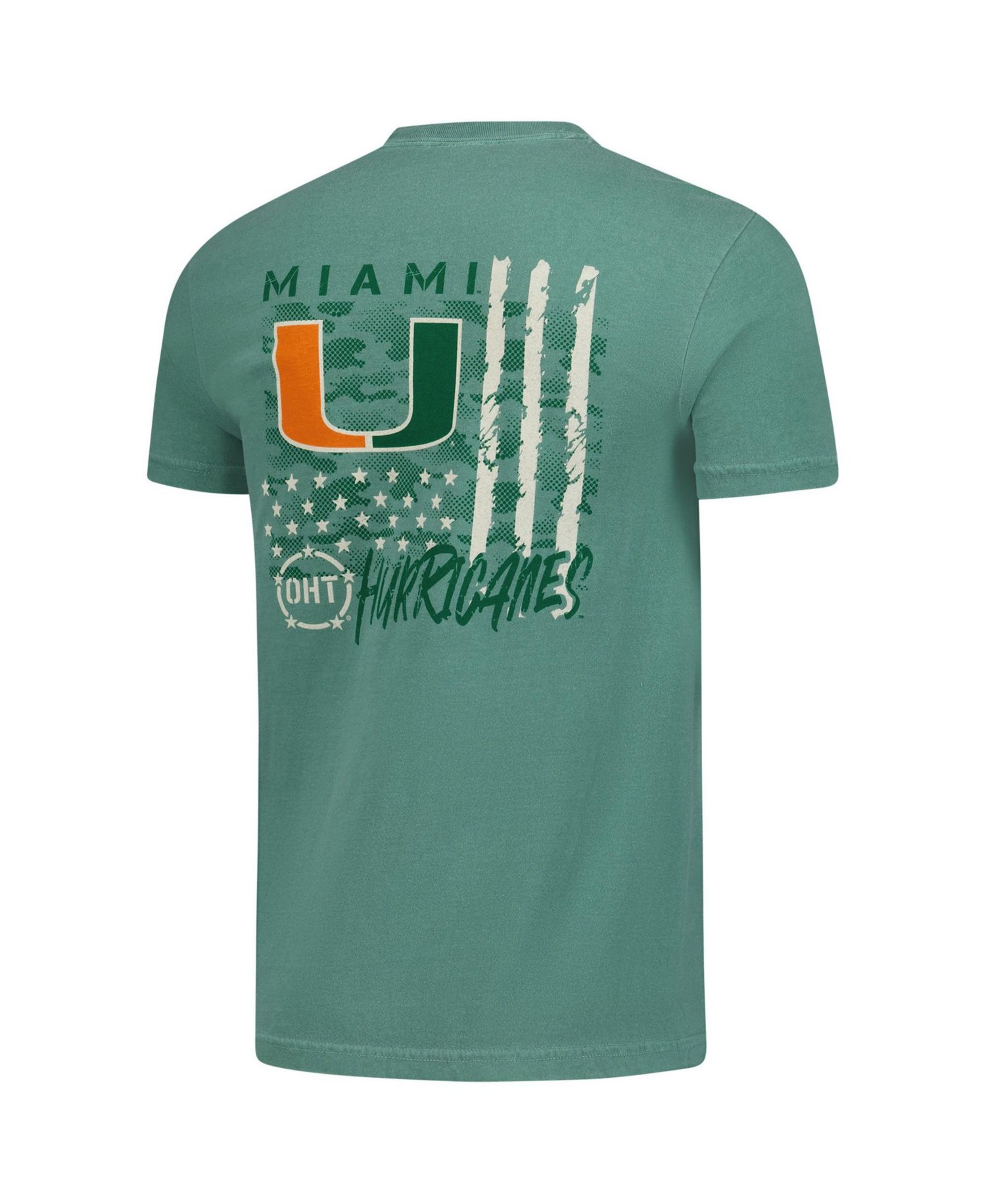 Men's Miami Hurricanes Comfort Colors OHT Camo Overlay Crewneck Classic Fit T-Shirt