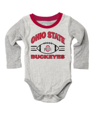 Baby Boys and Girls Gray Ohio State Buckeyes Jie Jie Hopper Set