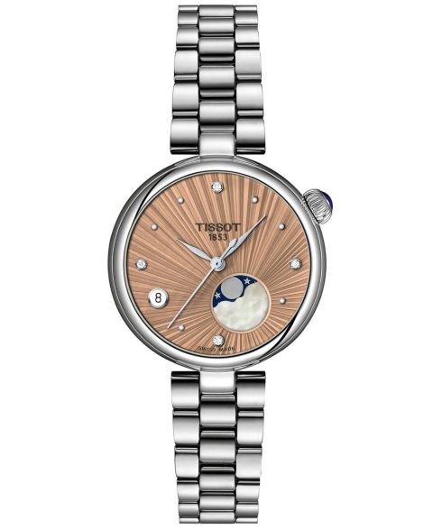 Женские часы Tissot Desir Moon Phase Silver-Tone Stainless Steel Bracelet Watch 29.6mm