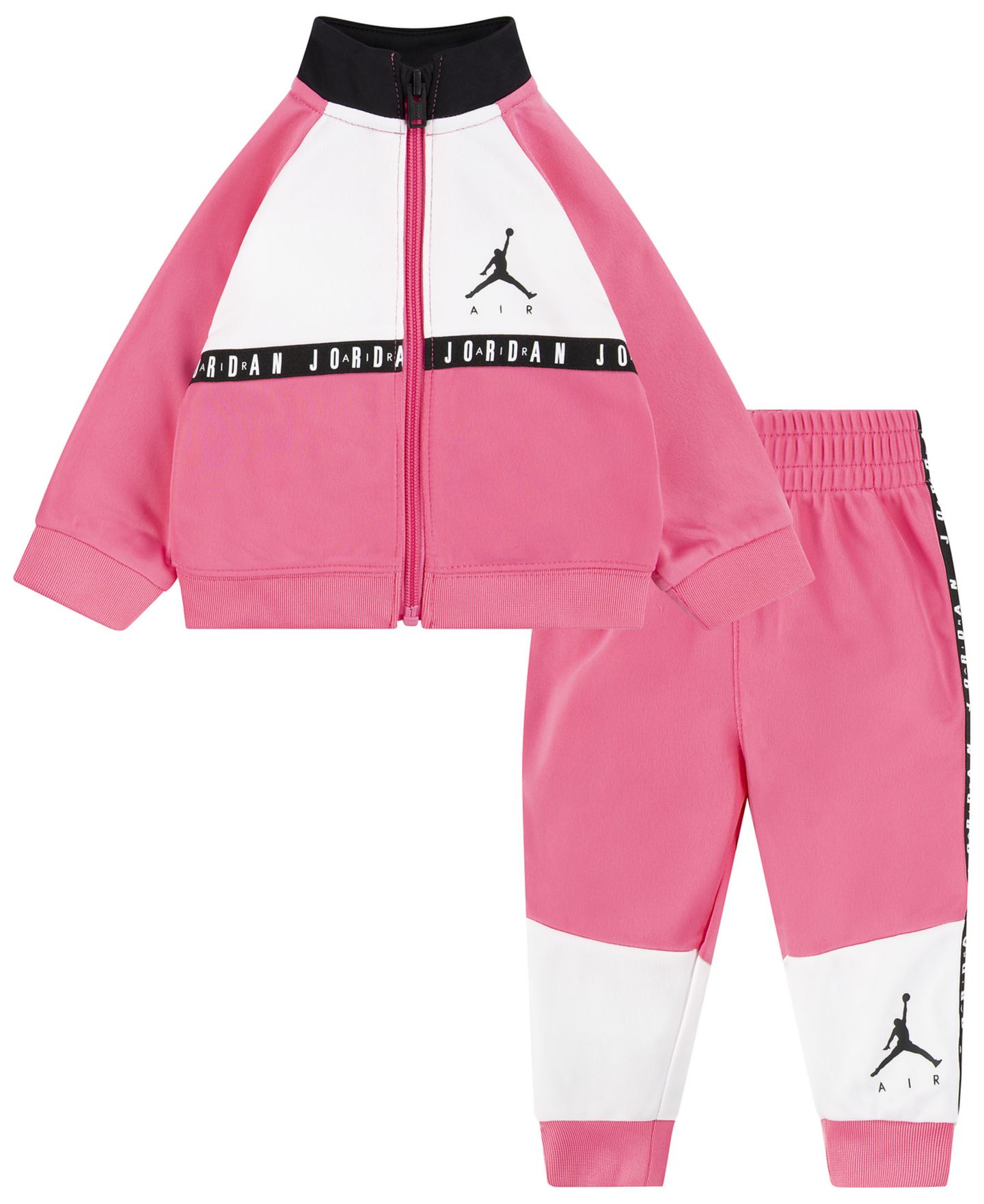 Комплект Jordan Jumpman Air Blocked Tricot Jacket and Jogger Pants, 2-Piece Set для малышей, цвет: Pinksicle — фото 1