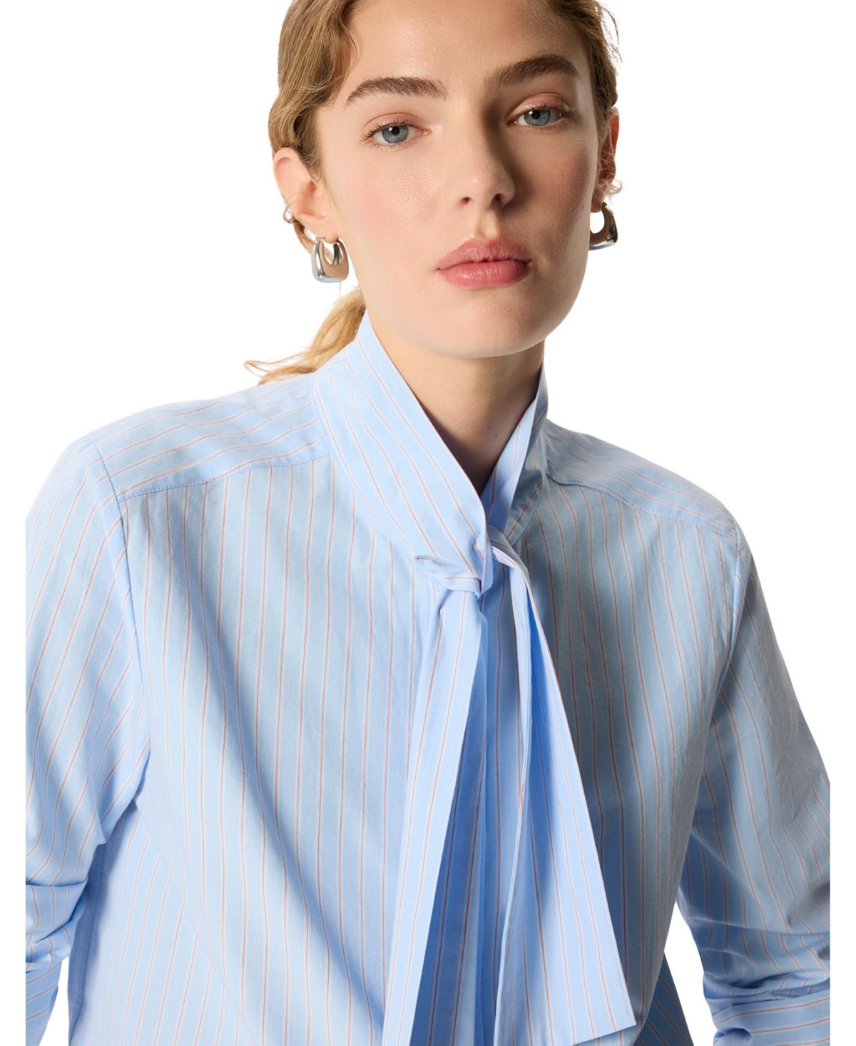 Whistles Women's Cotton Scarf Detail Button Down Shirt