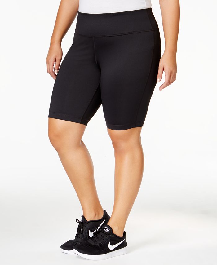 Ideology Plus Size Compression Shorts, Created for Macy's Macy's